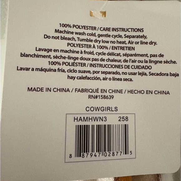 New! Cozy Cowboy Ghost Print Throw - Picture 3 of 5